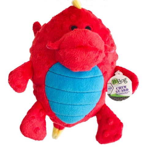 goDog Large Red Grunter Dragon with Chew Guard Technology | Perromart Singapore