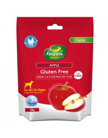 Happi Doggy Petite Gluten Free Apple Dental Chew 150g | Perromart Online Pet Store Singapore