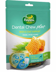 Happi Doggy Dental Chew Plus Fennel Grass & Honey 150g - Perromart