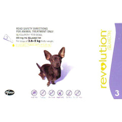 Revolution For Extra Small Dogs 2.6-5kg 3 Doses/Pack - Perromart