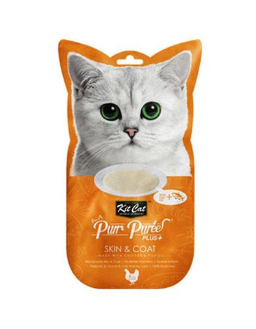 Kit Cat Purr Puree Plus+ (Chicken & Fish Oil) | Perromart Online Pet Store Singapore