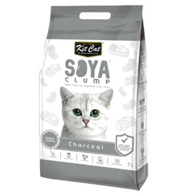 Kit Cat Soya Clump Cat Litter (Charcoal) | Perromart Online Pet Store Singapore