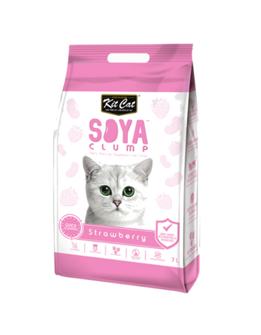 Kit Cat Soya Clump Cat Litter (Strawberry) | Perromart Online Pet Store Singapore