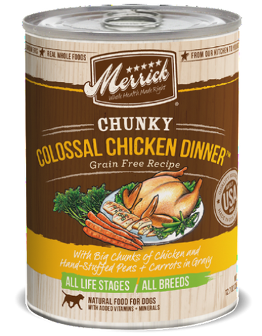 Merrick Chunky Colossal Chicken Dinner - 360g | Perromart Online Pet Store Singapore