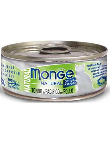 Monge Natural Yellowfin Tuna with Chicken Cat Food 80g | Perromart Online Pet Store Singapore