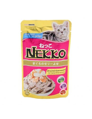 Nekko Tuna Topping Shrimp and Scallop Cat Food | Perromart Online Pet Store Singapore