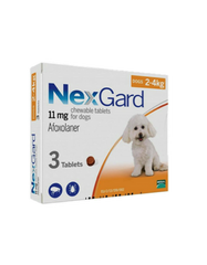 NexGard Chews for Extra Small Dogs 2-4kg - 3 or 6 Doses | Perromart, online pet store Singapore