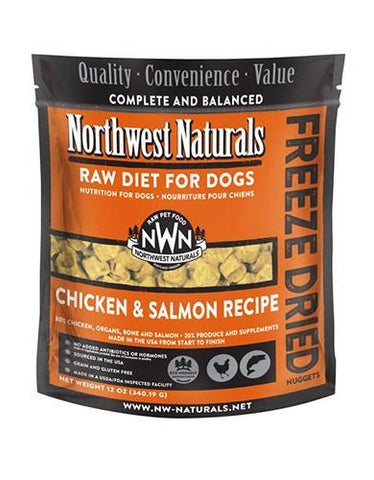 Northwest Naturals Chicken & Salmon Freeze Dried Raw Diet For Dogs | Perromart Online Pet Store Singapore