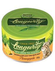 Nurture Pro Longevity Chicken & Skipjack Tuna White Meat with Pineapple Cat Canned Food 80g | Perromart Online Pet Store Singapore