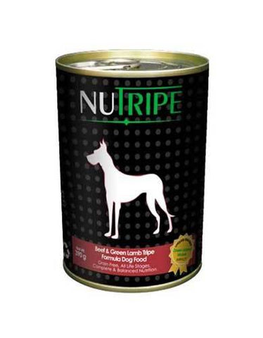Nutripe Beef & Green Lamb Tripe Canned Dog Food 390g - Perromart