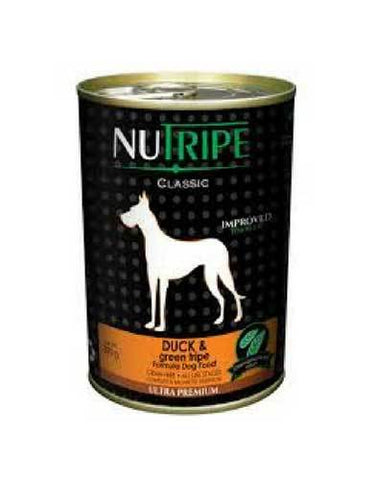 Nutripe Classic Duck & Green Lamb Tripe Canned Dog Food 390g | Perromart Online Pet Store