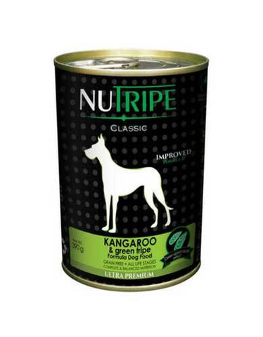 Nutripe Classic Kangaroo & Green Lamb Tripe Canned Dog Food 390g | Perromart Online Pet Store