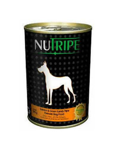 Nutripe Classic Salmon & Green Lamb Tripe Canned Dog Food 390g | Perromart Online Pet Store