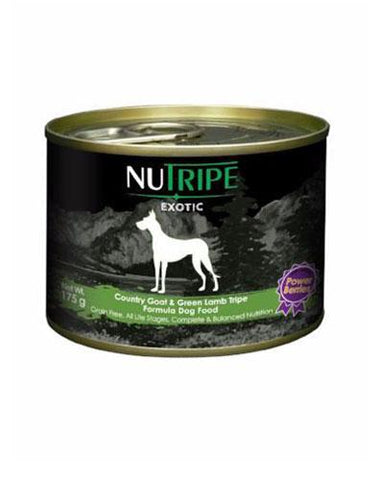 Nutripe Exotic Country Goat & Green Tripe w Berries Canned Dog Food 175g | Perromart Online Pet Store