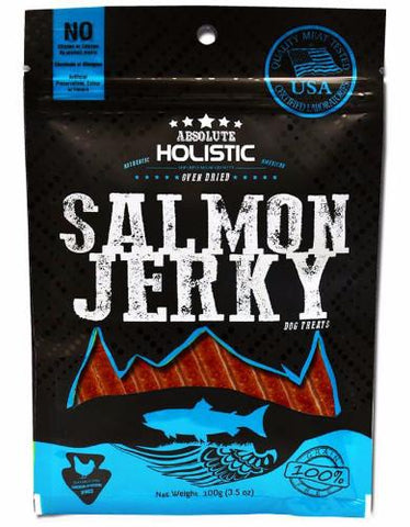 Absolute Holistic Grain Free Salmon Loin Strip Dog Treats 100g | Perromart Online Pet Store Singapore