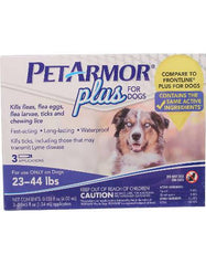 PetArmor® Plus F&T Squeeze-On Dog 23-44lb Blister 3ct | Perromart Online Pet Store Singapore