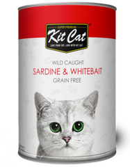 Kit Cat Pacific Sardine With Fresh Whitebait Canned Cat Food 400g