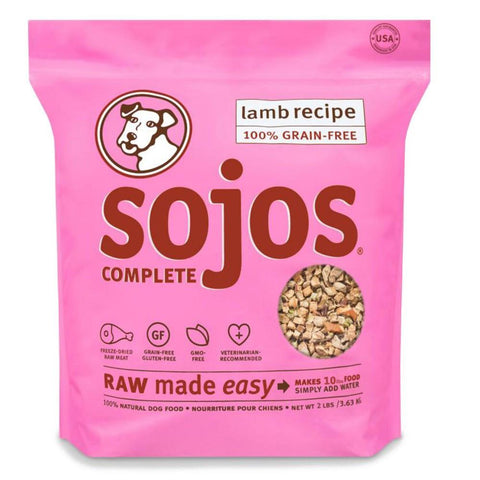 Sojos Complete Freeze-Dried Lamb Raw Dehydrated Dog Food 2lb - Perromart