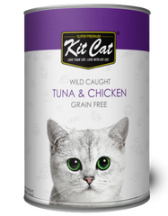 Kit Cat Atlantic Tuna With Tender Chicken Canned Cat Food 400g