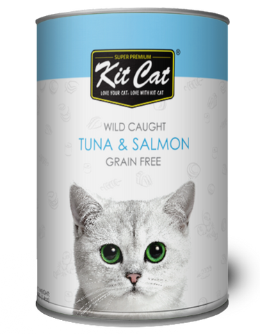 Kitcat Atlantic Tuna With Wild Salmon Canned Cat Food 400g