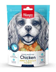 Wanpy Oven-Roasted Chicken & Biscuit Twists Dog Treats 100g | Perromart Online Pet Store Singapore
