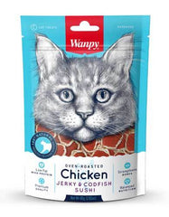 Wanpy Cat Oven-Roasted Chicken & CodFish Sushi 80g | Perromart Online Pet Store Singapore