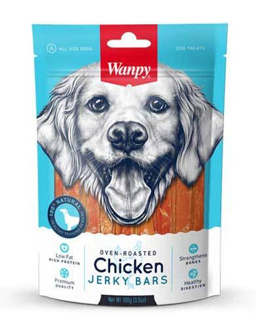 Wanpy Oven-Roasted Chicken Bars Dog Treats 100g | Perromart Online Pet Store Singapore
