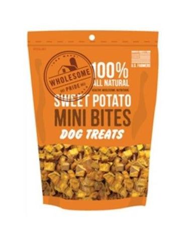 Wholesome Sweet Potato Mini Bites Dog Treat 8oz | Perromart Online Pet Store Singapore